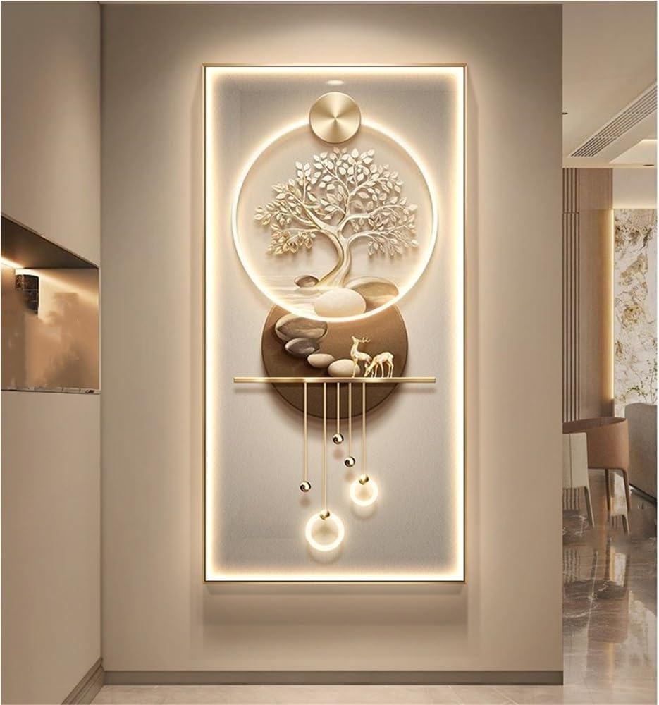 3D LED Oriental Landscape Wall Mural
