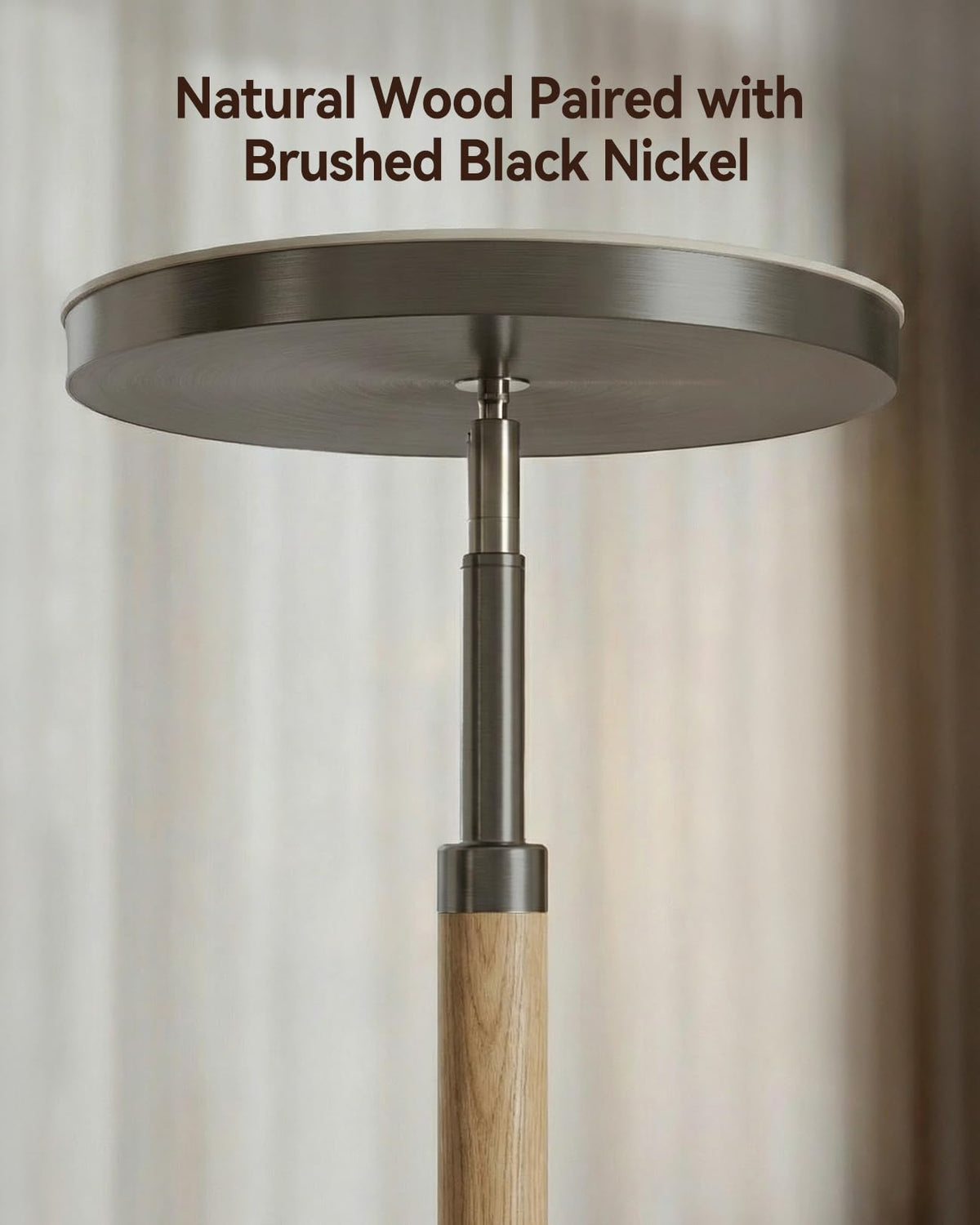 JOOFO Wood LED Torchiere Floor Lamp with Remote, 3000LM Dimmable