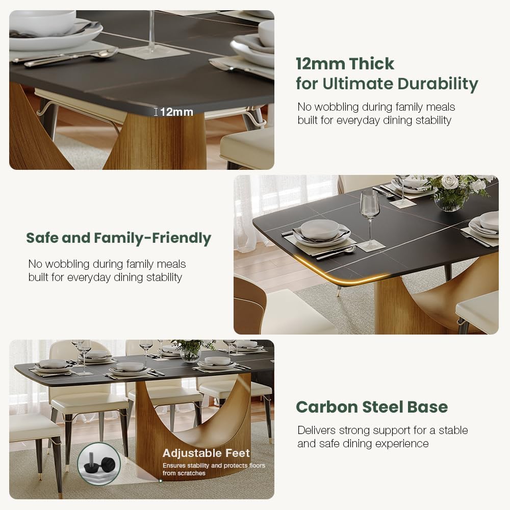 Hobart Sintered-Stone Dining Table