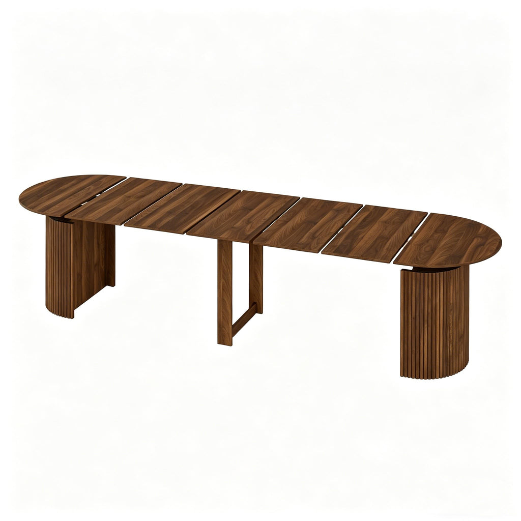 Extendable Oval Dining Table Set