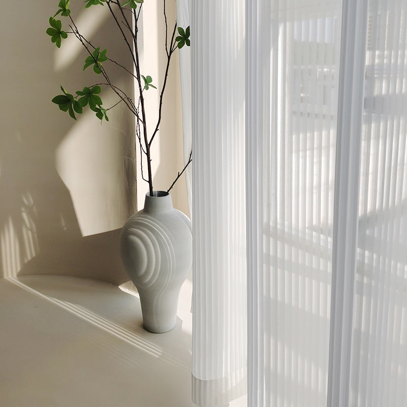 White Vertical Curtain Panel