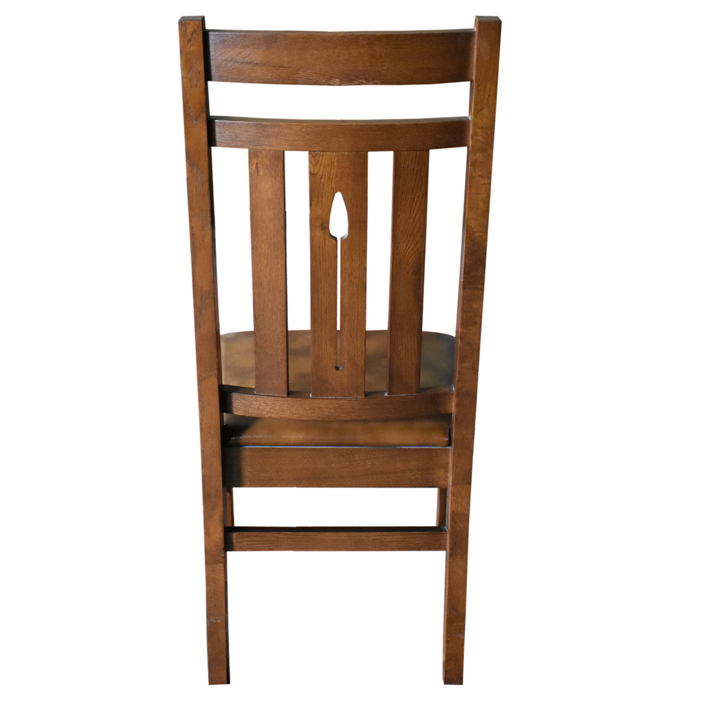 Mission Oak Round Dining Set with Six Chairs