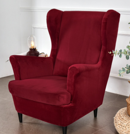 IKEA STRANDMON Wing Chair Velvet Cover Set