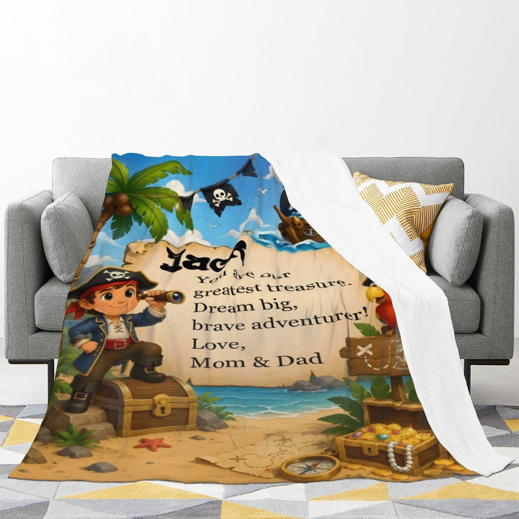 Personalized Pirate Blanket with Name & Message