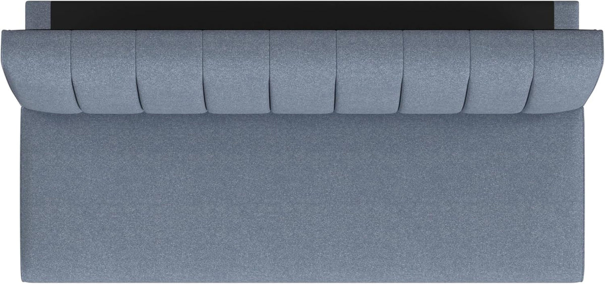Blue Upholstered Convertible Futon Sofa Bed Dormitory
