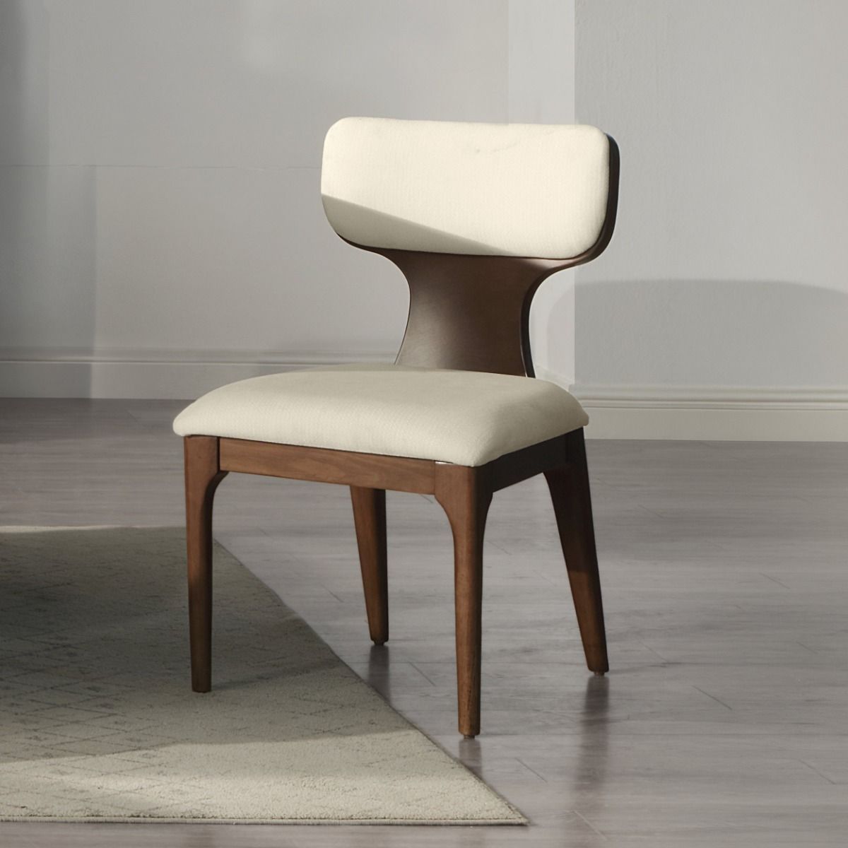Koen Beige & Brown Oak Side Chairs, Set of 2