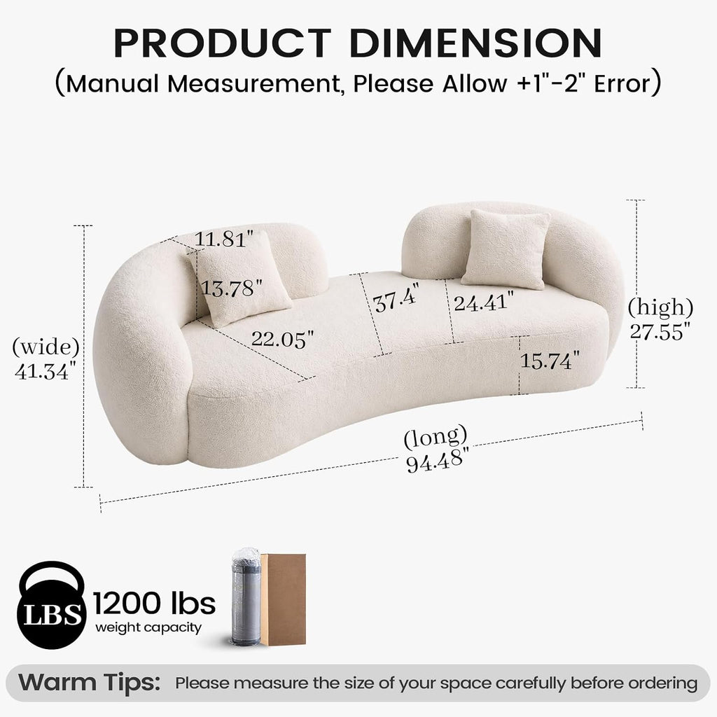 Curved Cream Style Sofa Living Room 2026 new Small Apartment Simple Modern Beauty