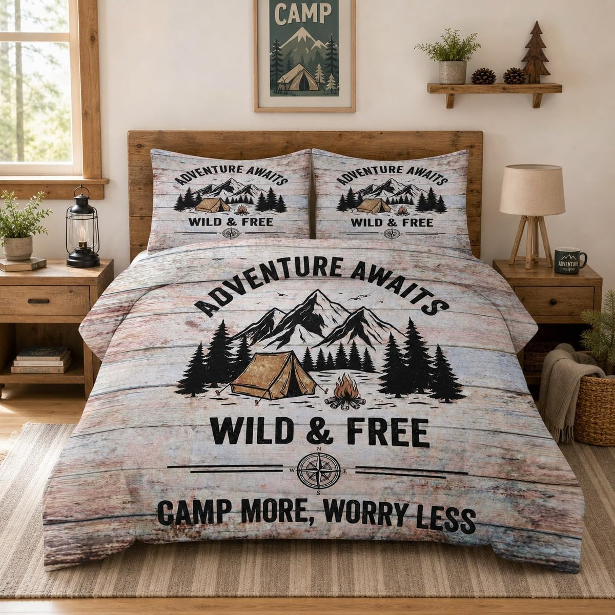 Pamnest Queen Comforter Set, 3 Pieces African Floral Bedding, All Season