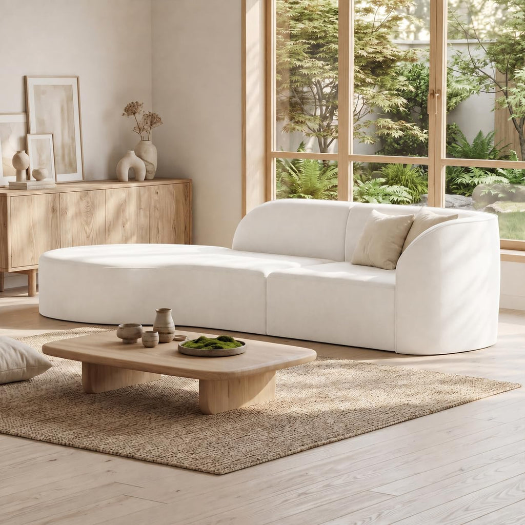 110 Inch Sectional Sofa with Deep Seat Right