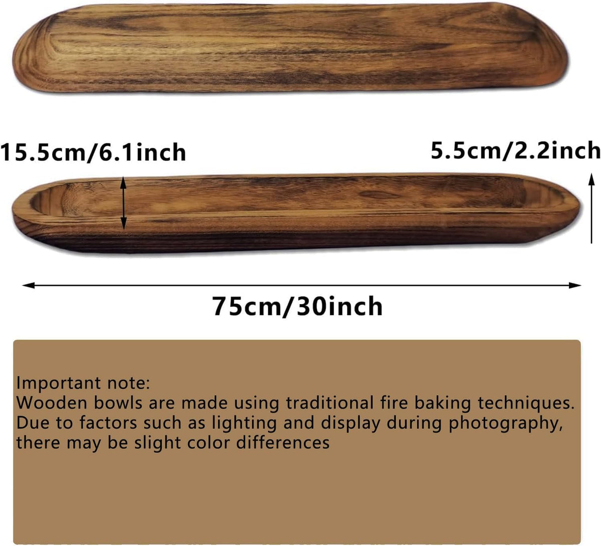 Hand-Carved Wooden Dough Bowl Centerpiece