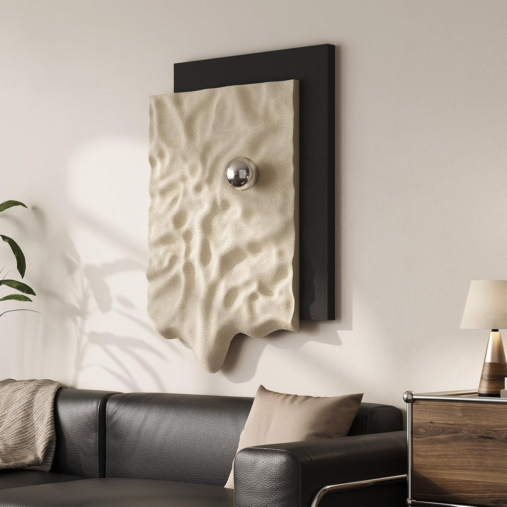 Vertical 3D Textured Abstract Wall Art