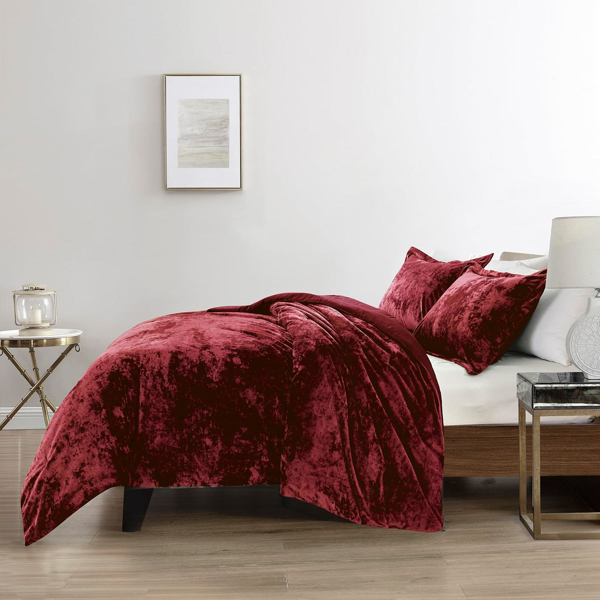 Luxury Velvet Queen Size Comforter Set