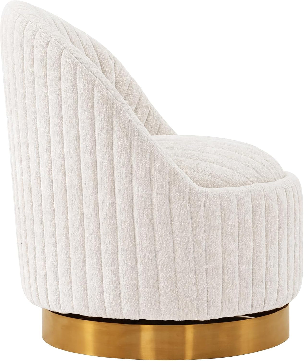 Manhattan Comfort Leela Modern Swivel Accent Chair in Luxurious Boucle Upholstery