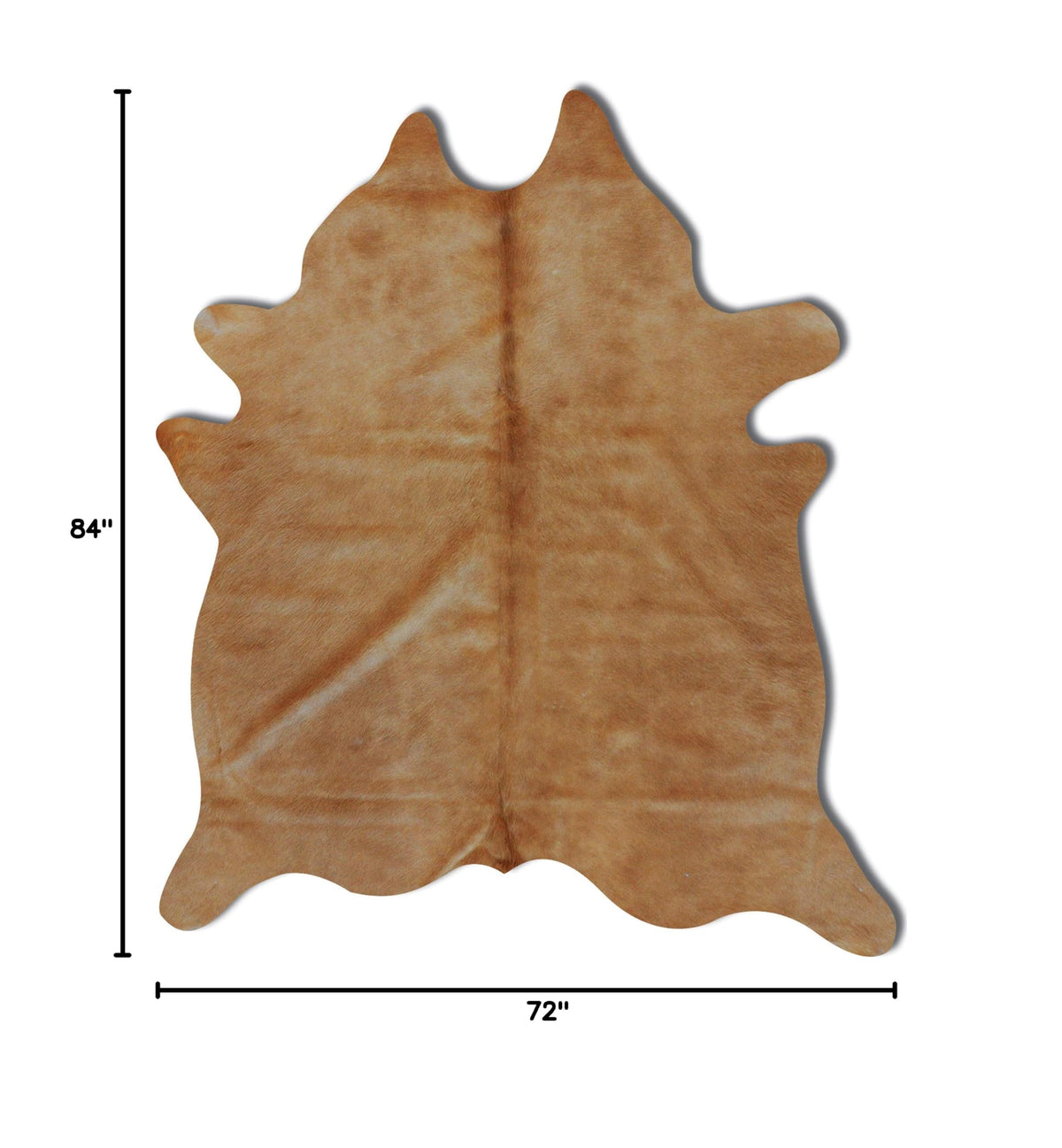 Natural Geneva Cowhide Area Rug, Off-White, 6 ft x 7 ft