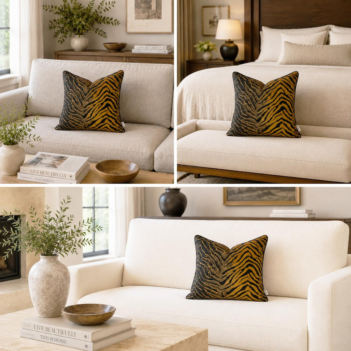 Velvet Animal Print Pillow Cover