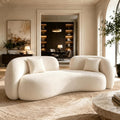 Curved Cream Style Sofa Living Room 2026 new Small Apartment Simple Modern Beauty