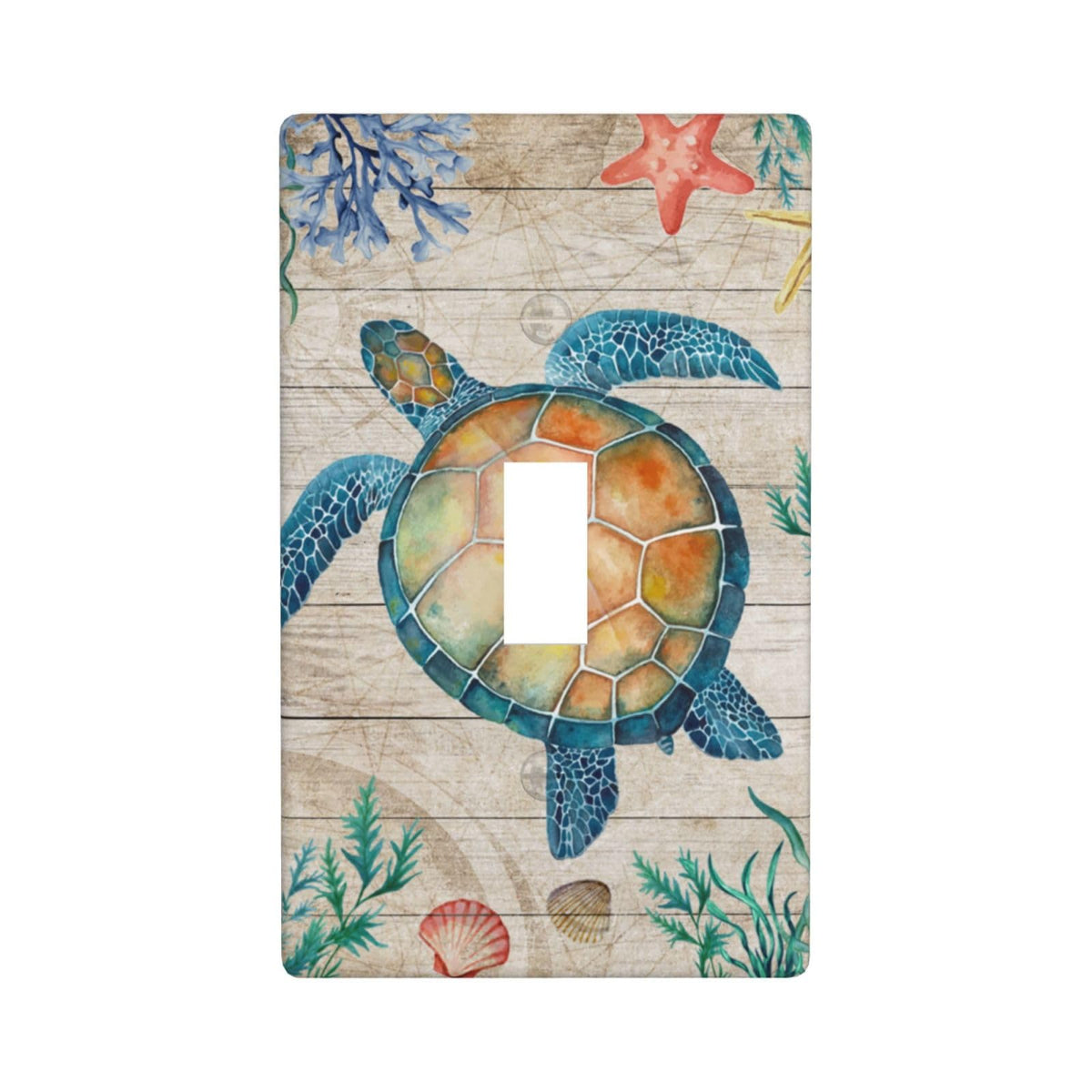 Cartoon Ice Cream Cone With Dripping White Glaze And Wafer Decor Print Light Switch Plate Cover Plastic Wall Plates (Single Gang Electrical Switch Duplex Outlet Cover)