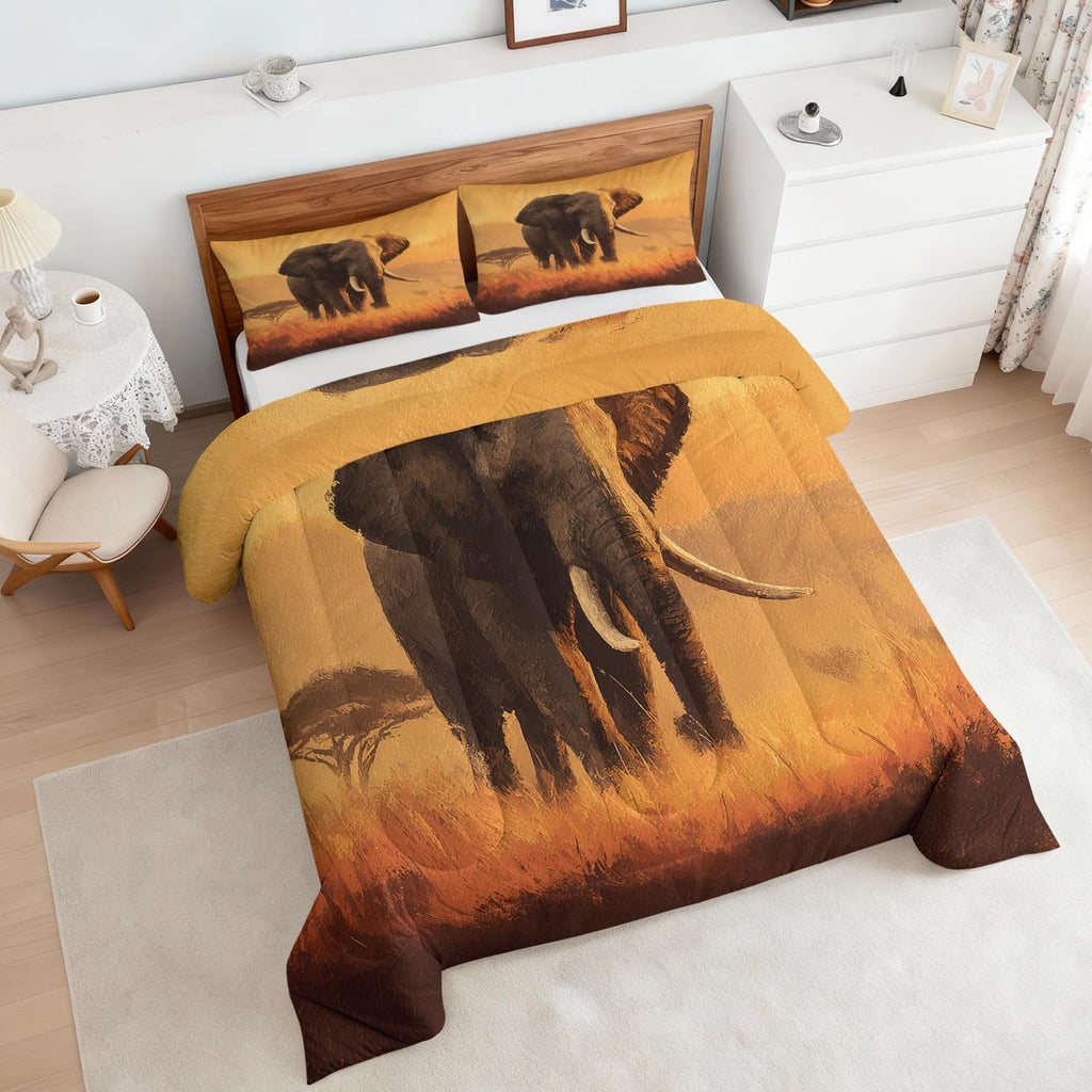 Patchwork Geometric Queen Size Comforter Sets 3 Piece