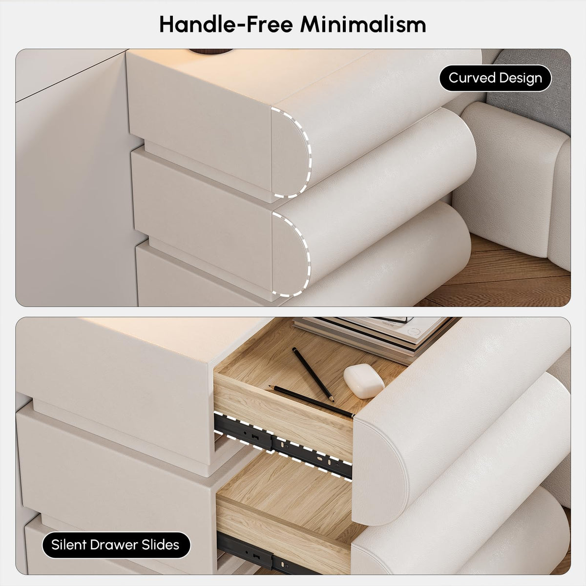 Smart Faux-Leather Nightstand