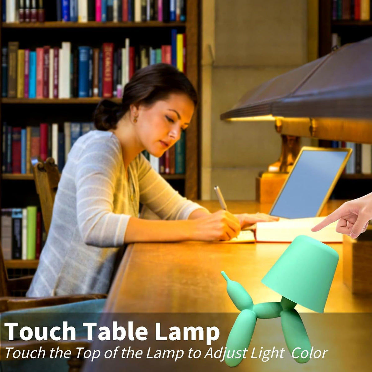 Bedside Touch Control Table Lamp LED Desk Lamp 3 Way Dimmable Modern Night Light for Home Living Room Office Decor