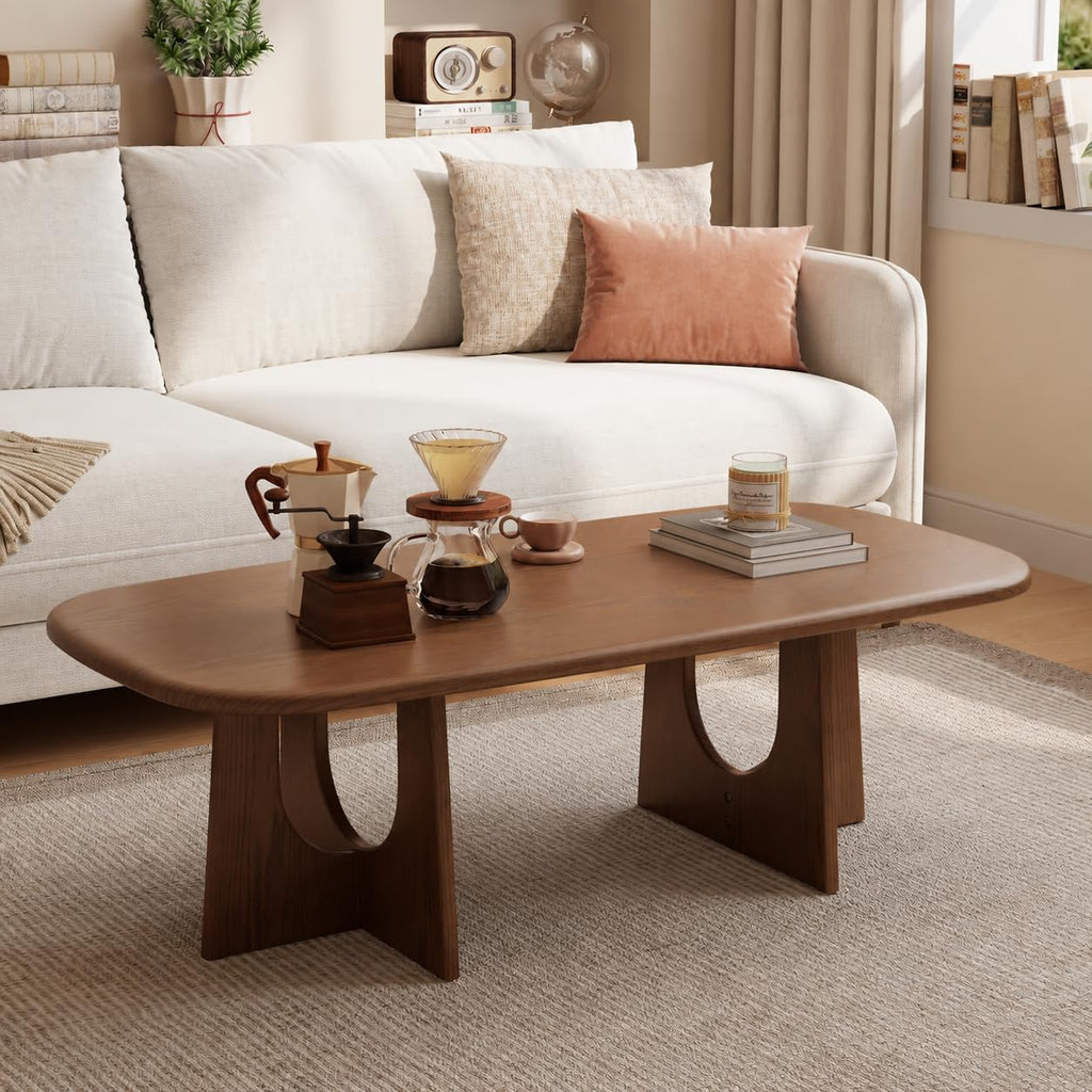 Oval Walnut Coffee Table