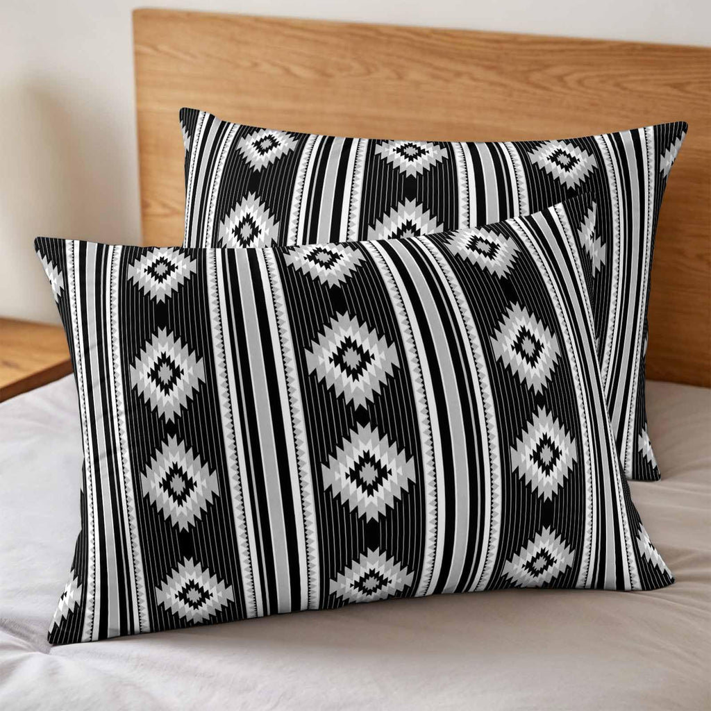 3 Pieces Duvet Cover Queen Bedding Sets Western Ethnic Brown Geometric Luxury Soft