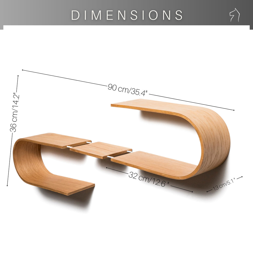 Geometric Oval Floating Wall Shelf