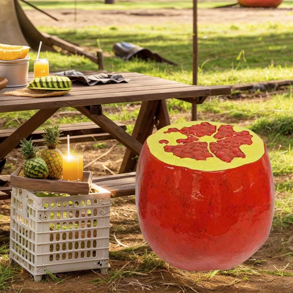 Fruit-Inspired Stool,End Table:Multi-Functional Furniture–as Seating,Stylish Side Table,Home Decor Plant Stand (Yellow Lemon, Inches, 14.17, Inches, 12.60, Inches, 12.60)