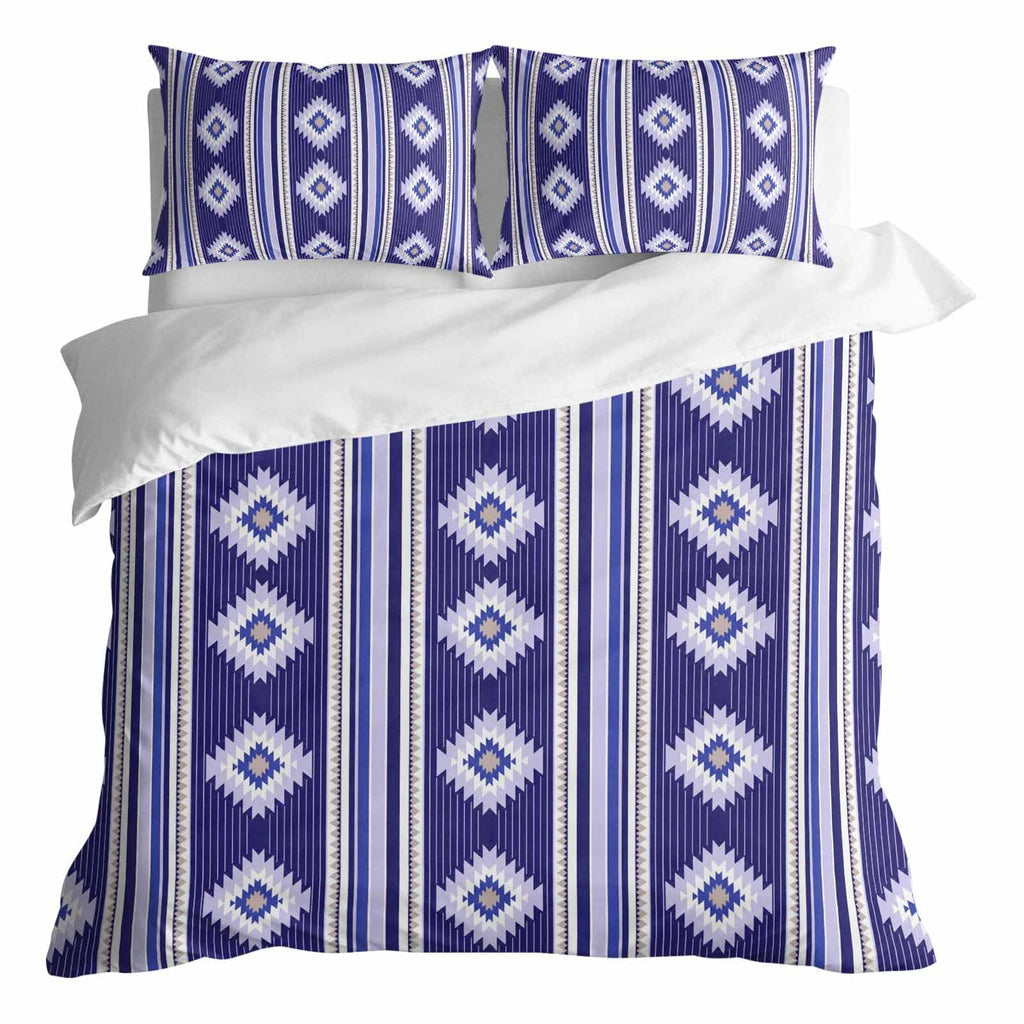 3 Pieces Duvet Cover Queen Bedding Sets Western Ethnic Brown Geometric Luxury Soft