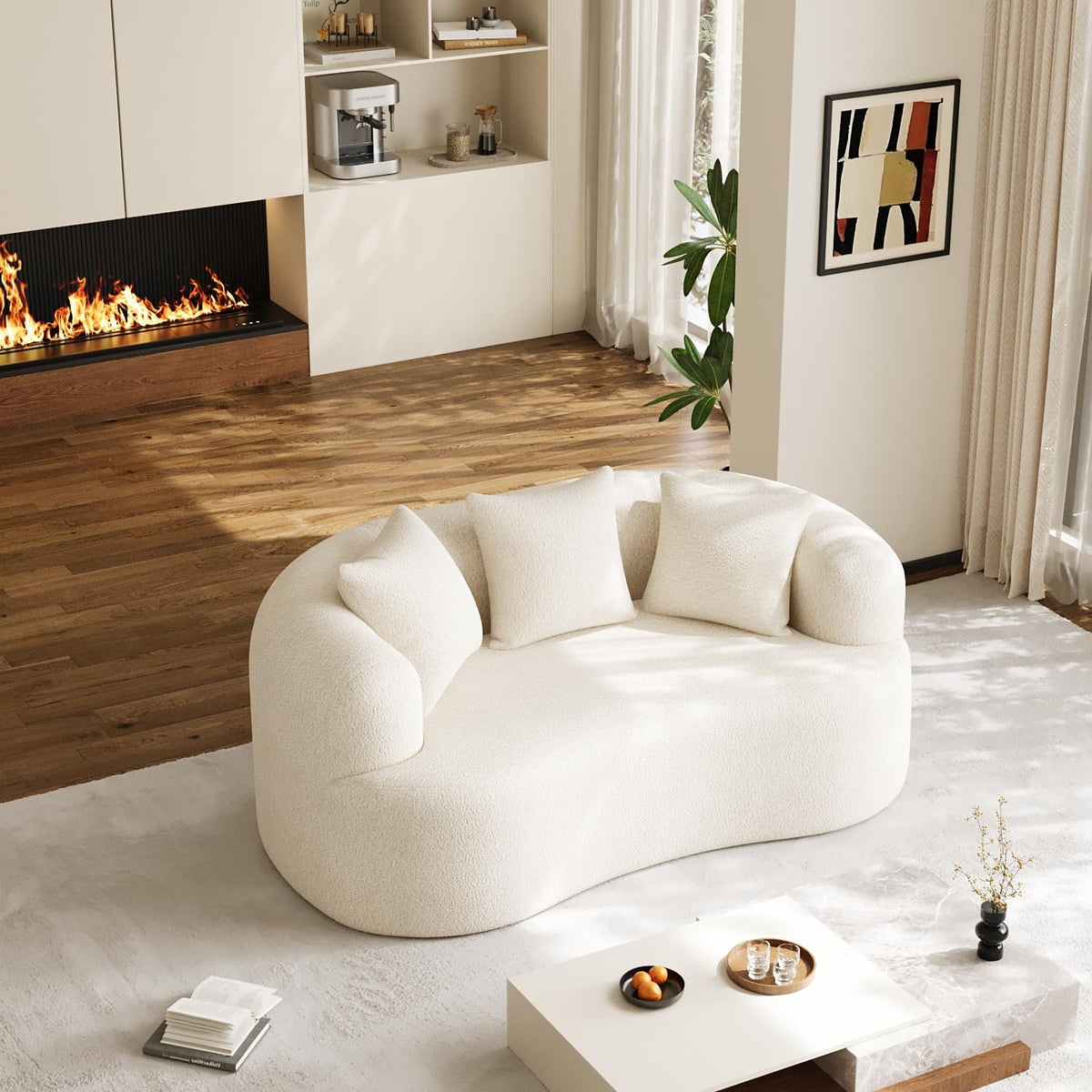 Oversized Chenille Cloud Sectional with Pillows