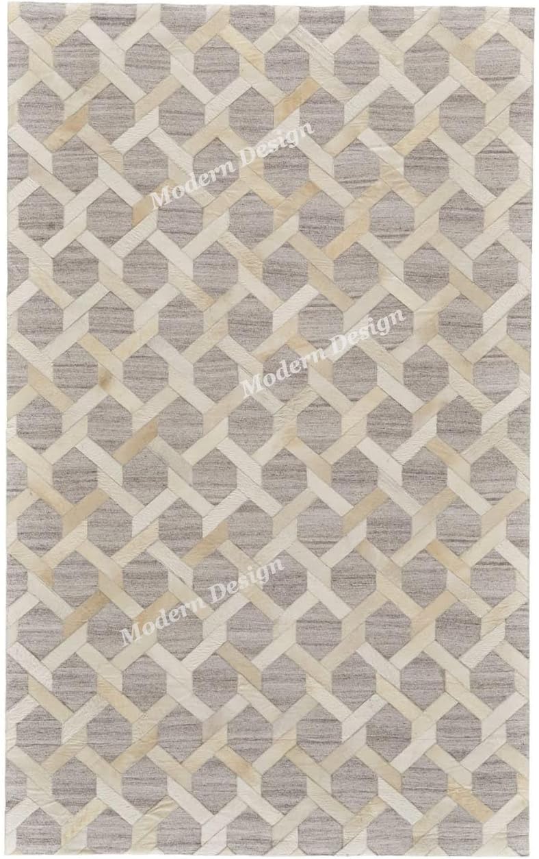Modern Design Patchwork Cowhide Area Rug