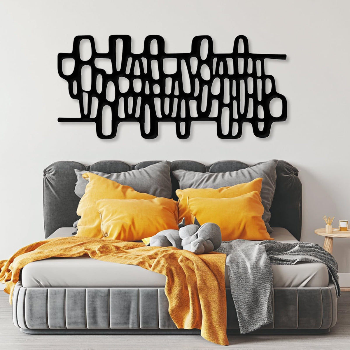 Abstract Circle and Line Metal Wall Art