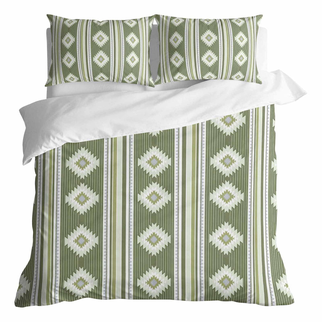 3 Pieces Duvet Cover Queen Bedding Sets Western Ethnic Brown Geometric Luxury Soft