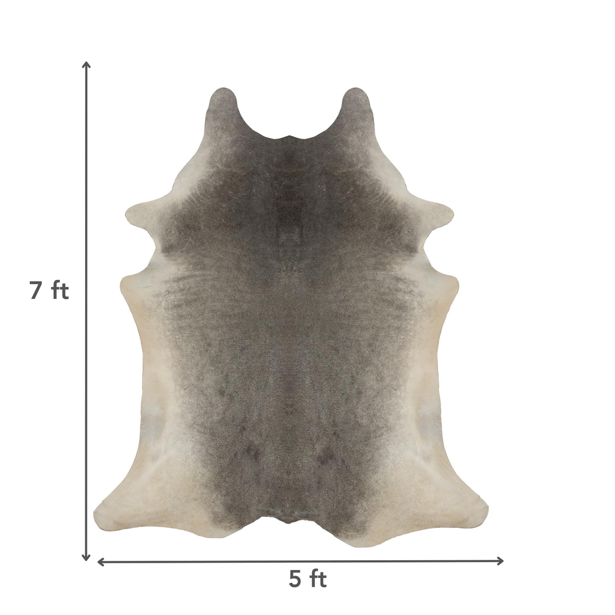 Natural Geneva Cowhide Area Rug, Off-White, 6 ft x 7 ft