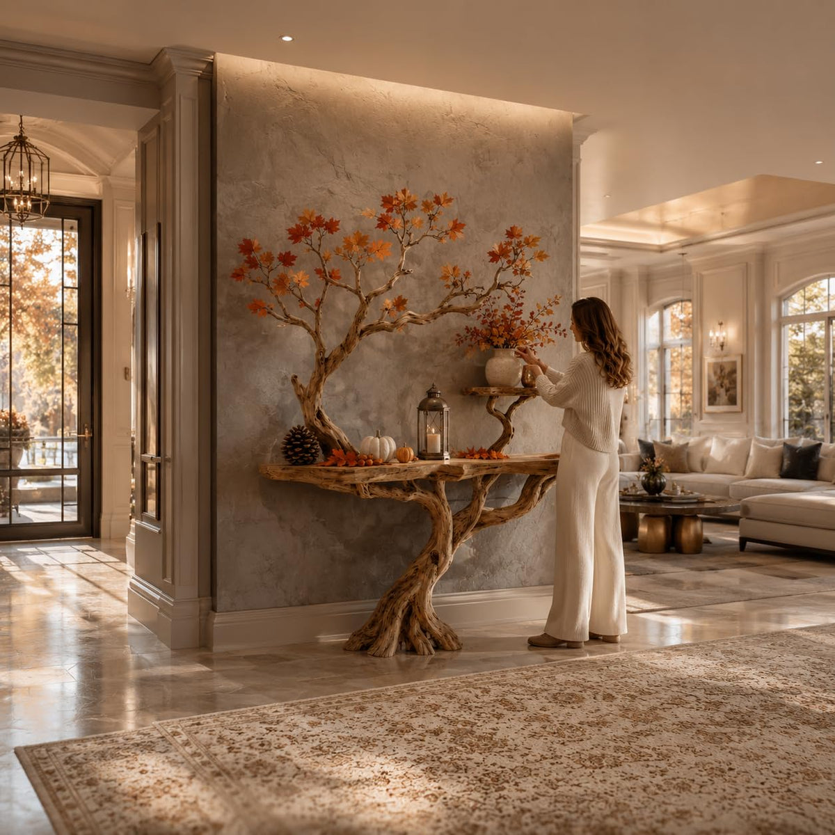Tree Branch Wood Console Table
