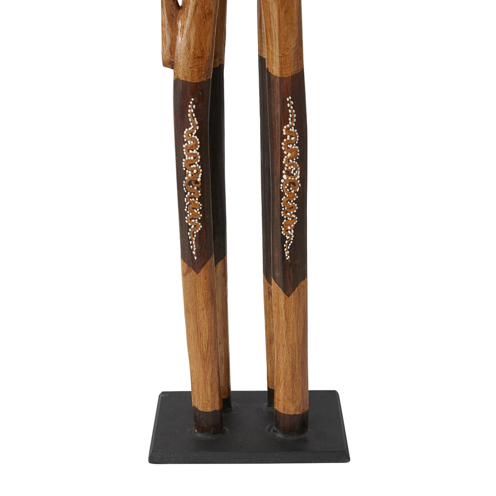Deco 79 Wood Giraffe Sculpture, Sculpture 11" x 6" x 47", Brown