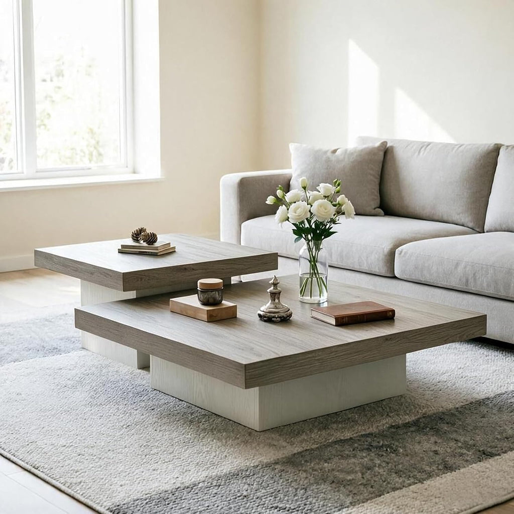 Square Nesting Coffee Table Set