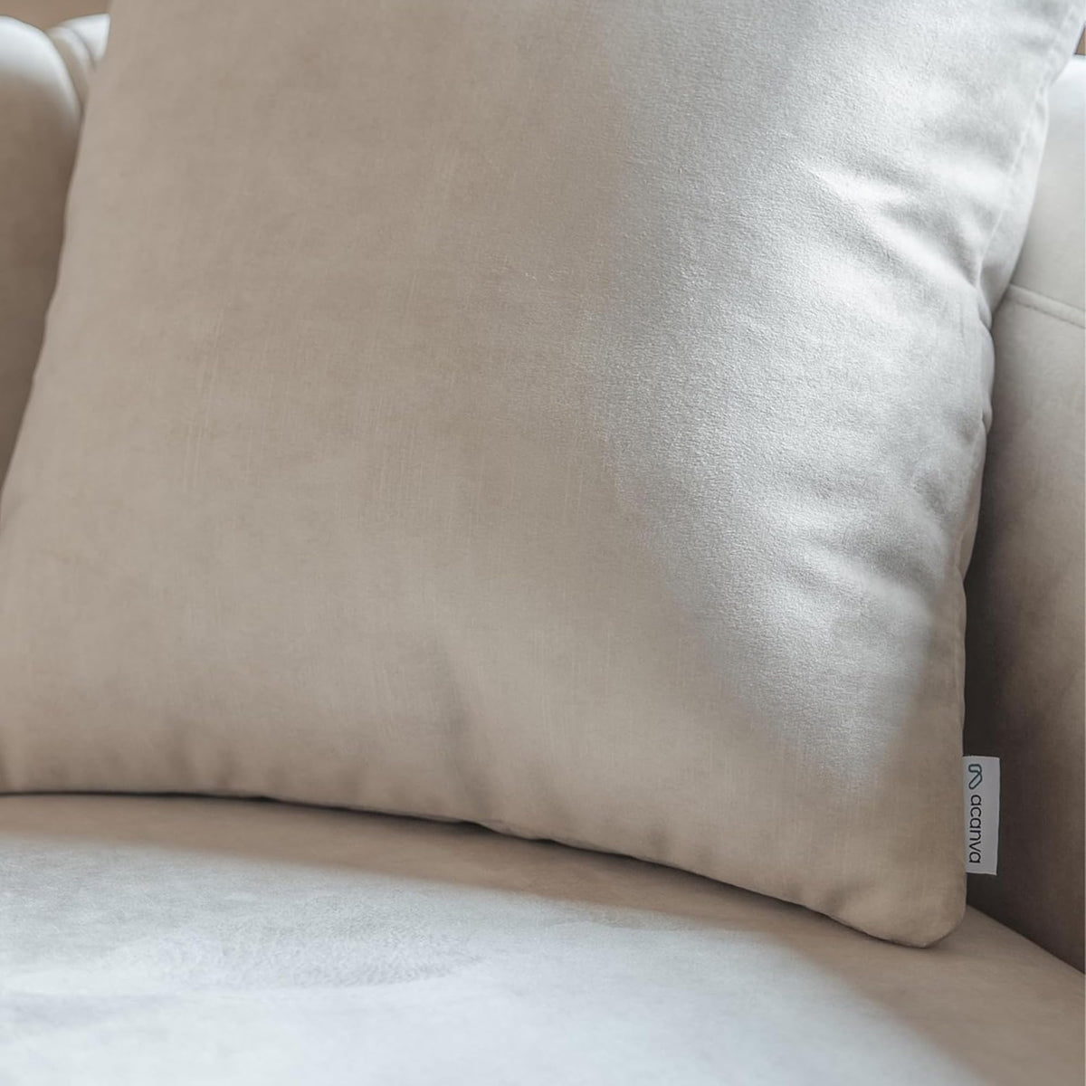 Acanva Mellow Modern Tight Curved Back Velvet Sofa, 4 Seater Modular