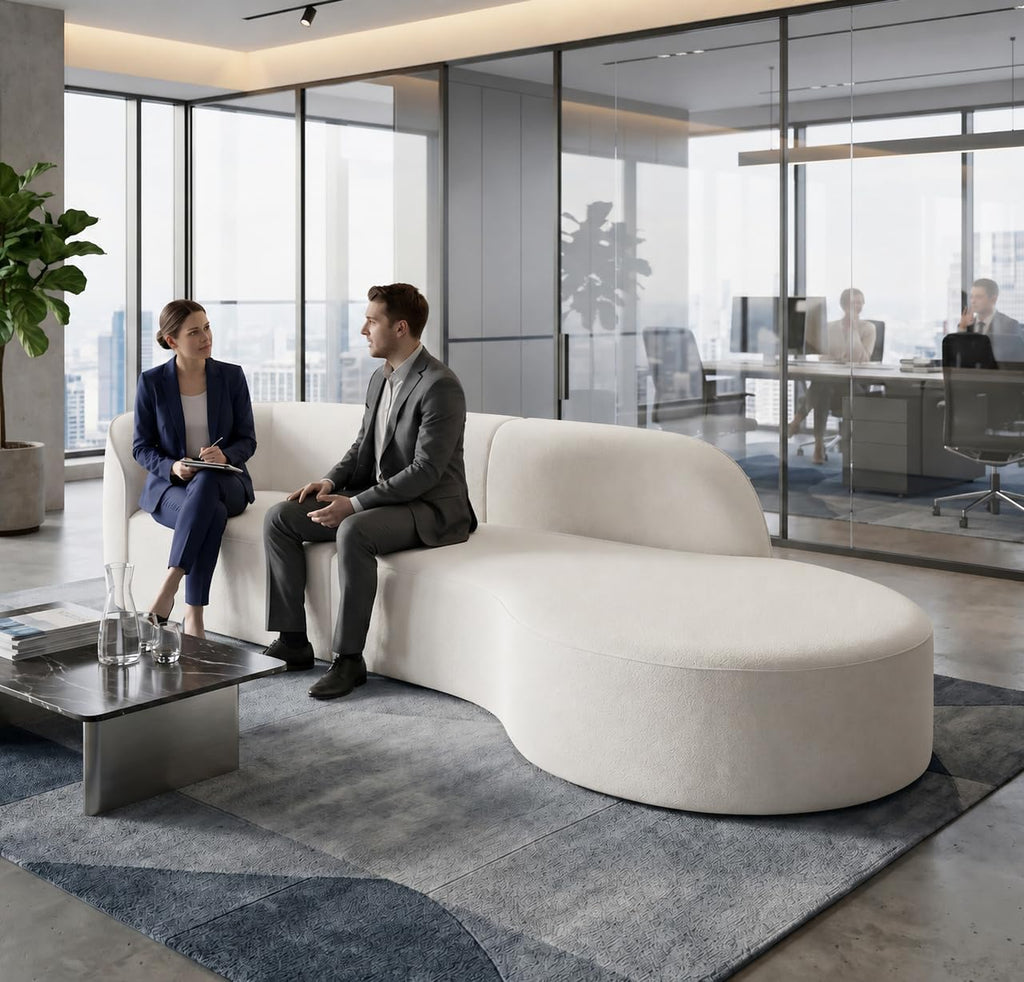 110 Inch Sectional Sofa with Deep Seat Right
