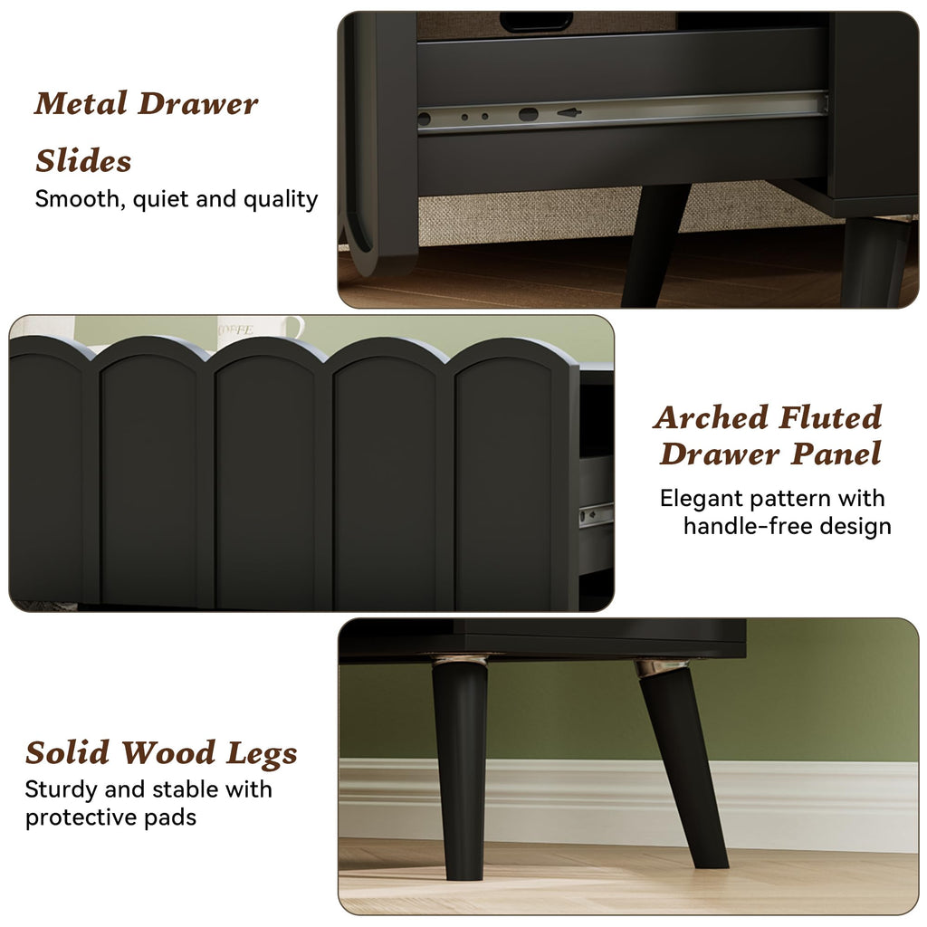 Fluted Nightstand