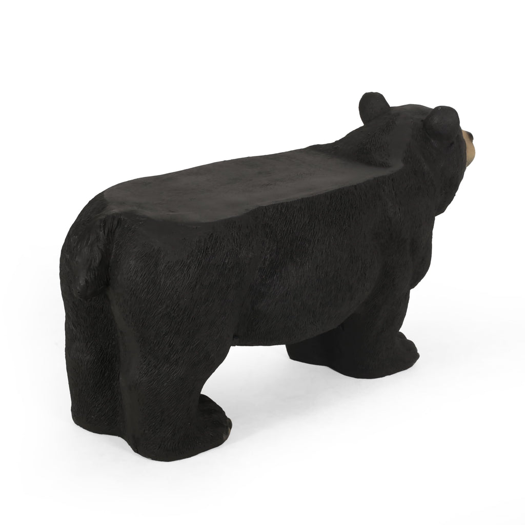 13.4" Cute Pig Side Table w/ Watermelon Top, Resin Plant Stand, Pink+Red