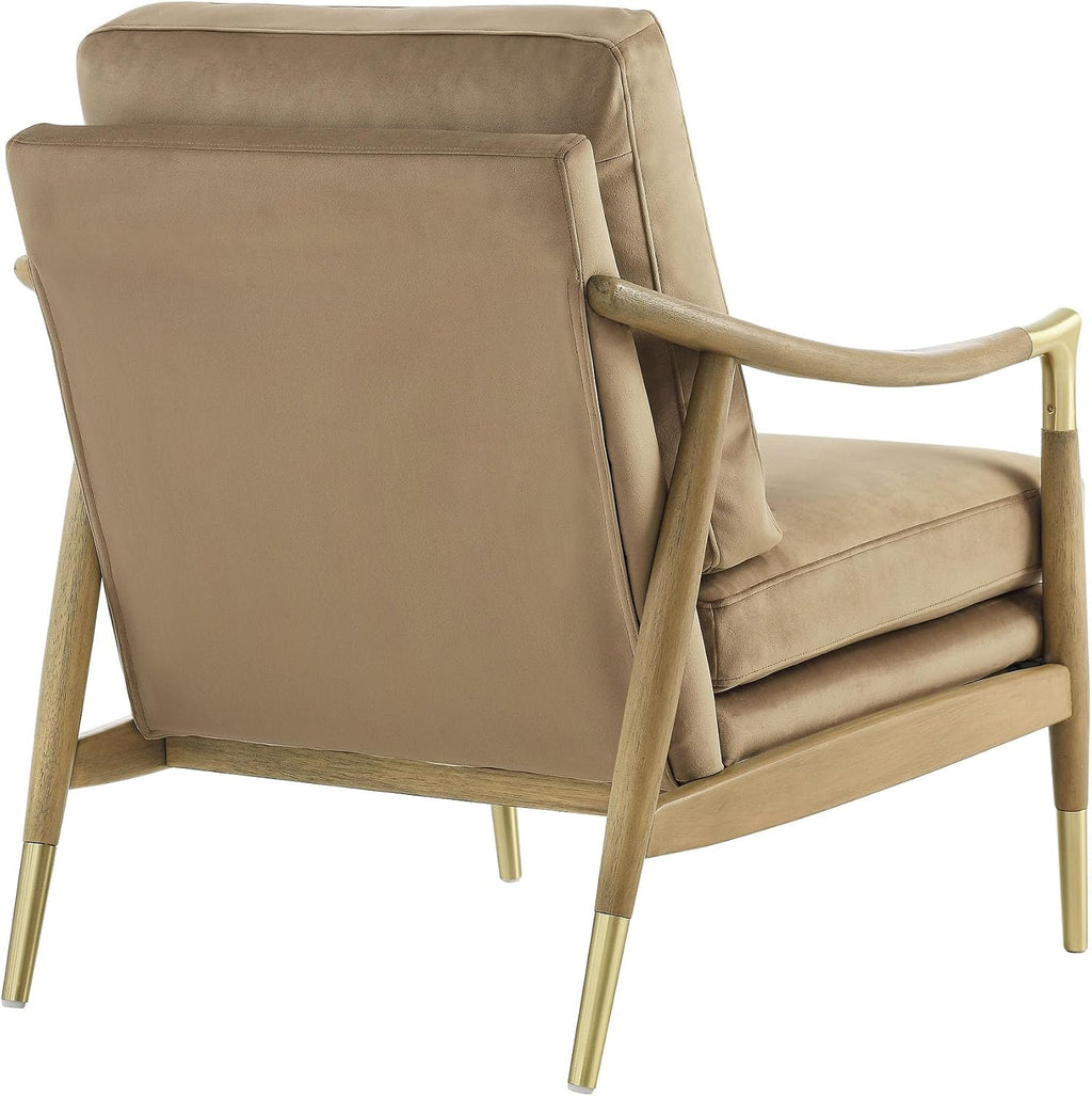 Modway Langford Stain-Resistant Performance Velvet Armchair – Mid Century Modern