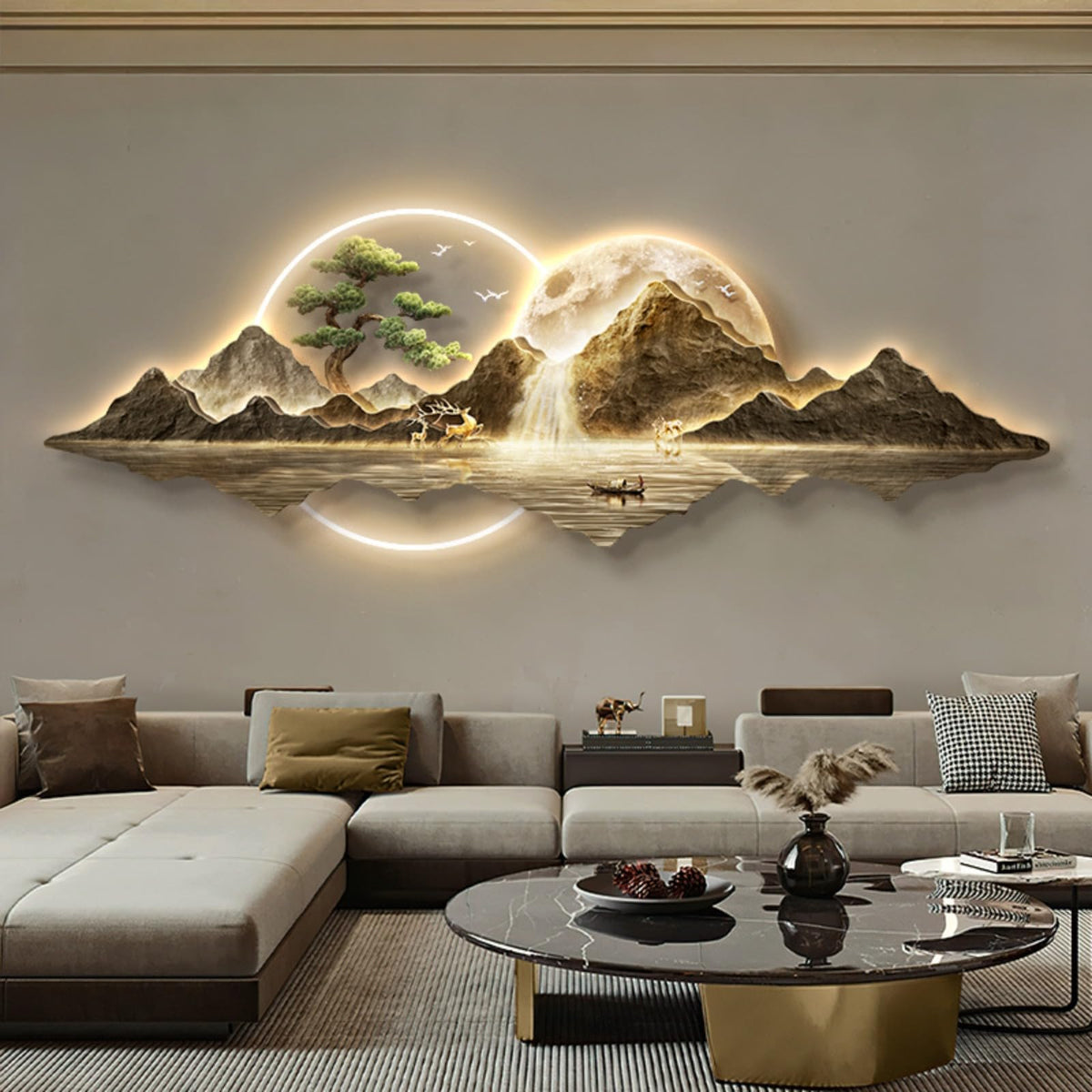 Large Plug-In LED Wall Art with Remote
