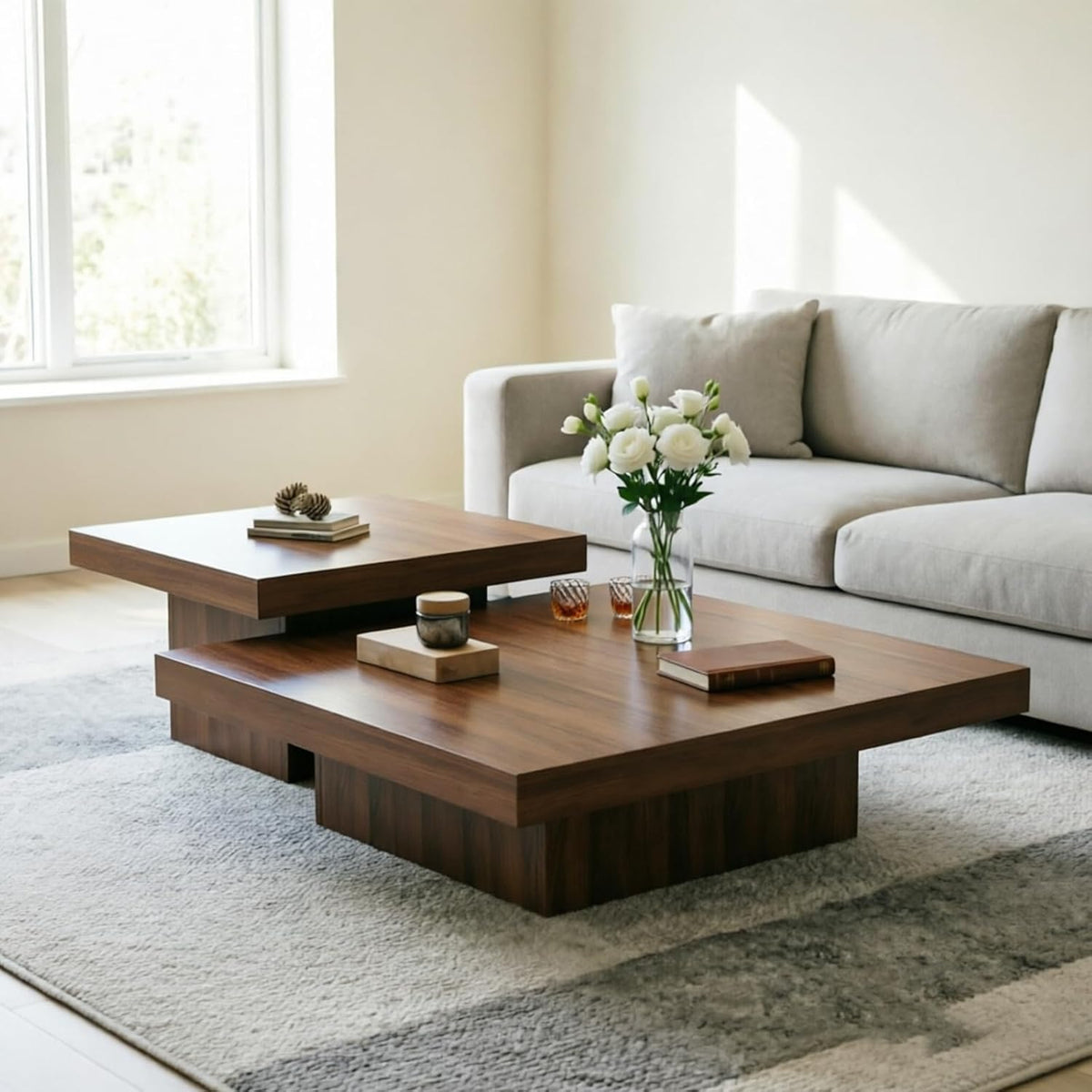 Square Nesting Coffee Table Set