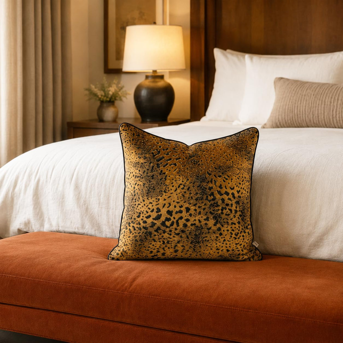 Velvet Animal Print Pillow Cover