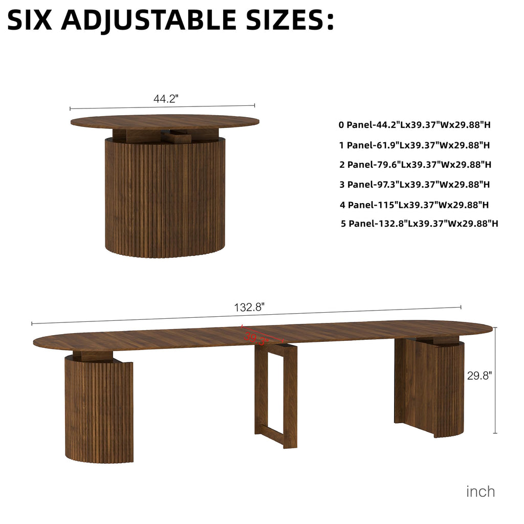 Extendable Oval Dining Table Set
