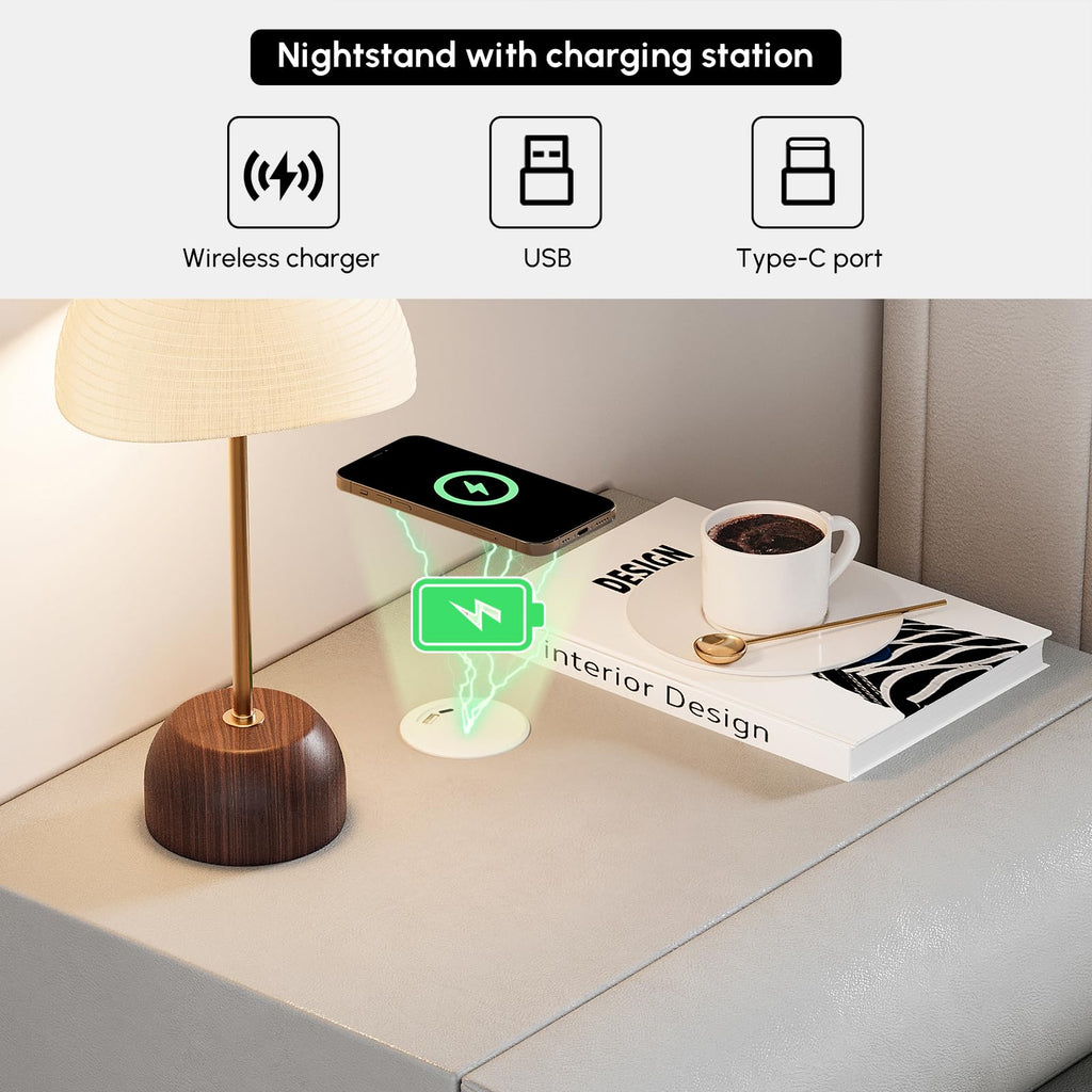 Smart Faux-Leather Nightstand