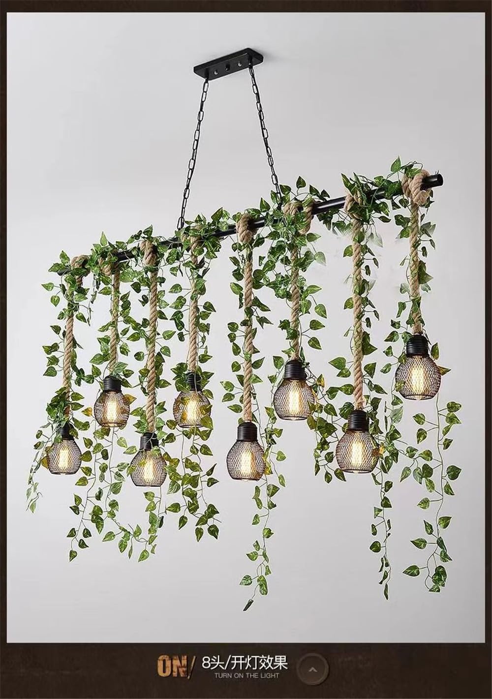 American Pastoral Restaurant Pendant Light LED Retro Creativity Hemp Rope Music