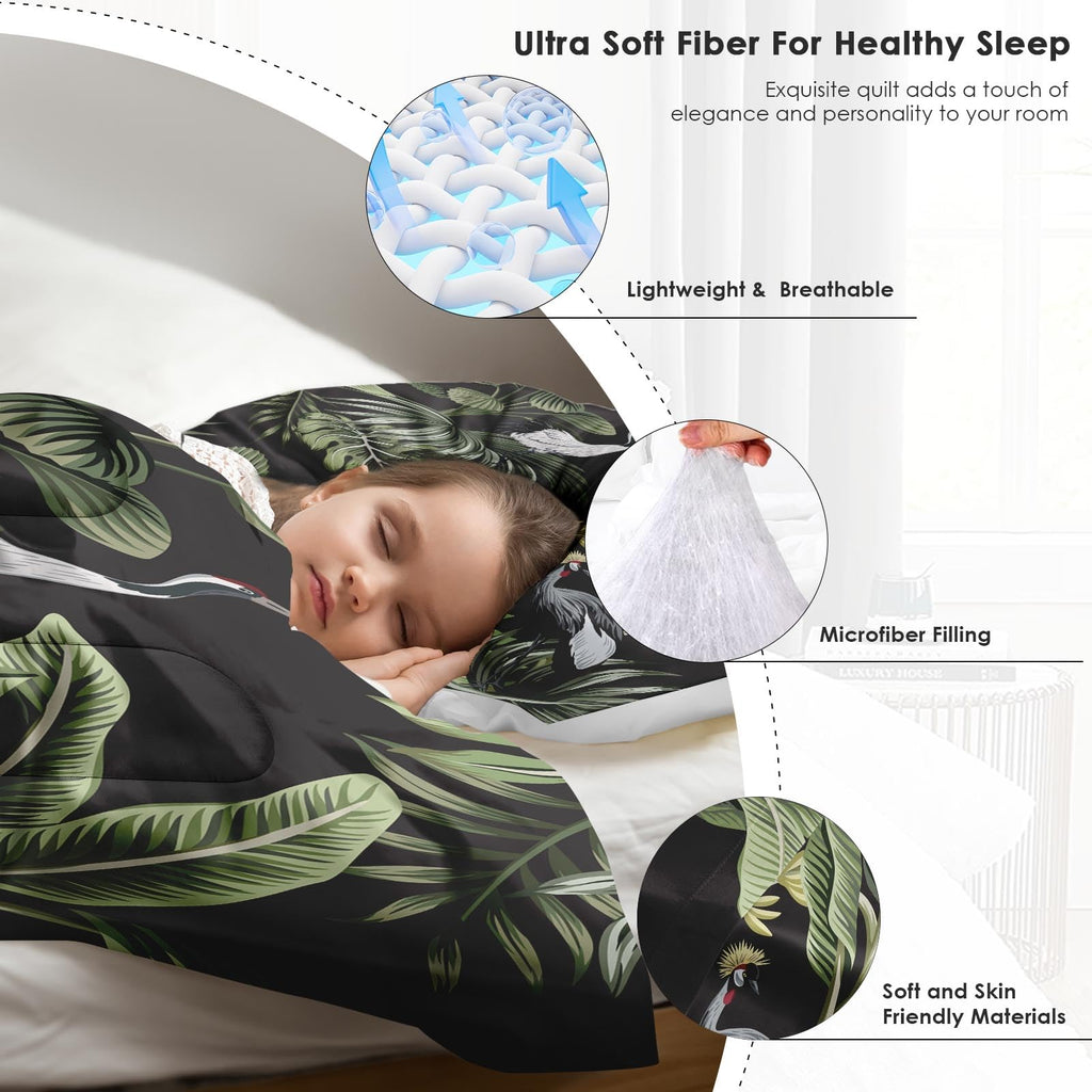 Pamnest Queen Comforter Set, 3 Pieces African Floral Bedding, All Season