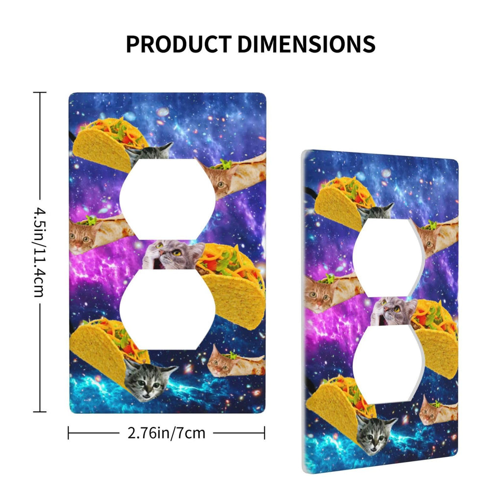 Cartoon Ice Cream Cone With Dripping White Glaze And Wafer Decor Print Light Switch Plate Cover Plastic Wall Plates (Single Gang Electrical Switch Duplex Outlet Cover)